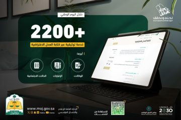 وزارة العدل:  2,200 خدمة توثيقية عبر كتابة العدل الافتراضية خلال اليوم الوطني