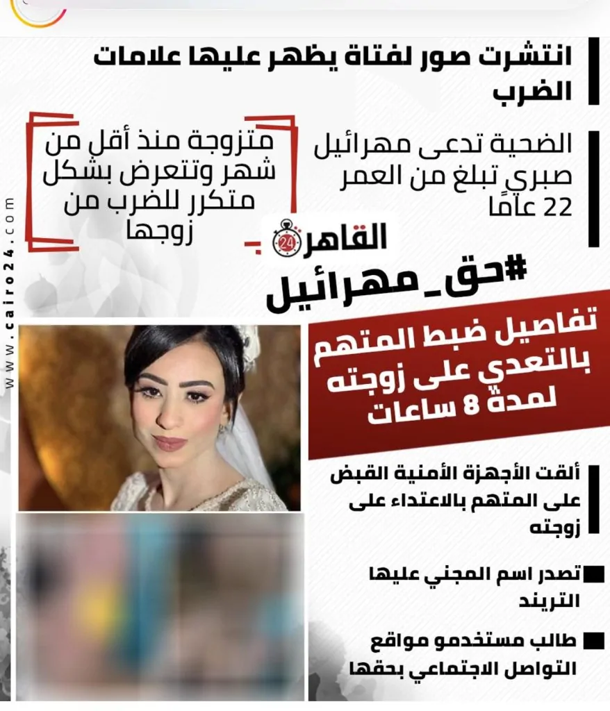 مهرائيل صبري عروس بني سويف ضحية العنف الأسري وزيرة التضامن تستجيب للكاتبة سحر الجعارة 4 مهرائيل صبري