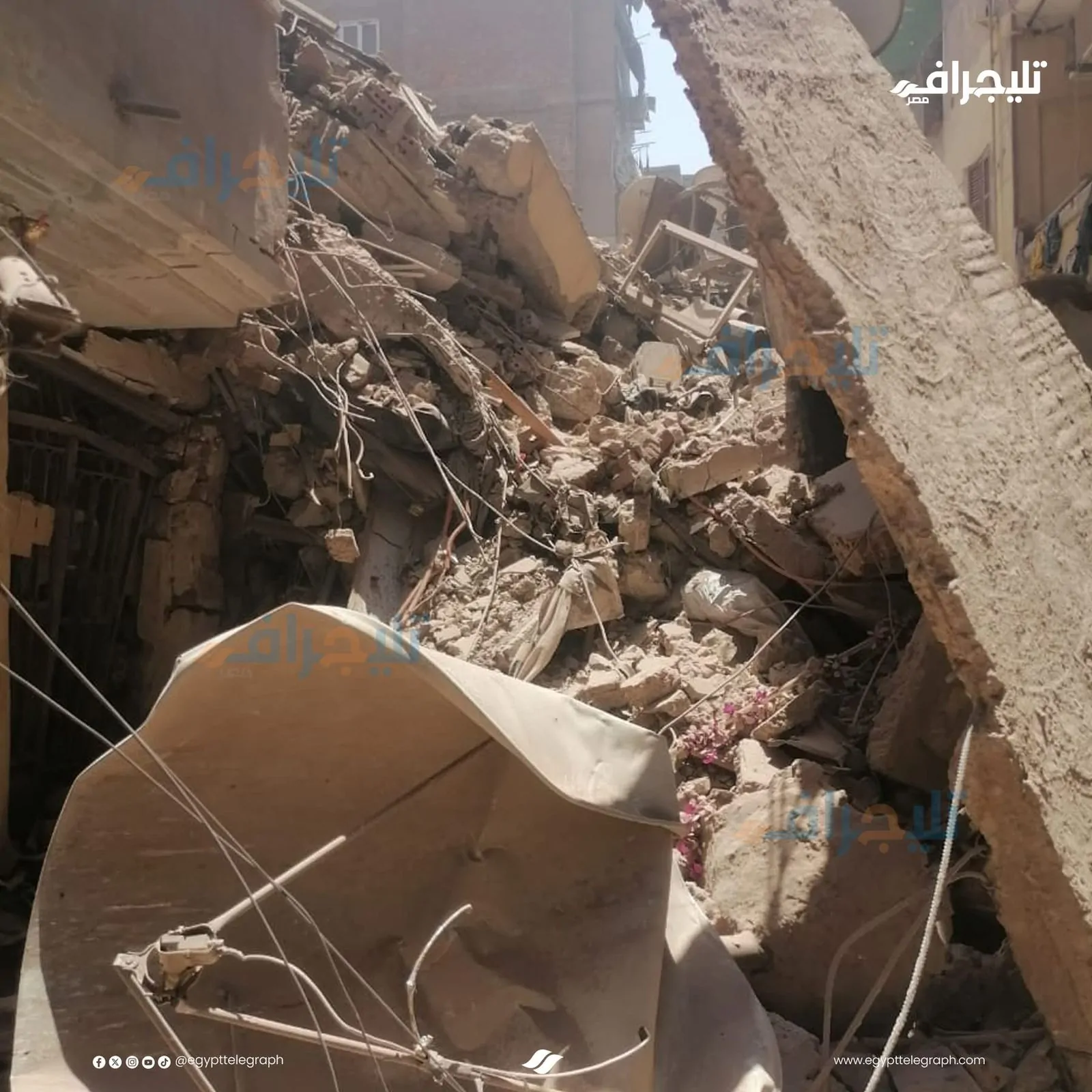 أكثر من 7 ساعات تحت أنقاض عقاري حدائق القبة استخراج طفلة مصابة من أسفل الركام 3 إخلاء عقار مجاور لعقاري حدائق القبة