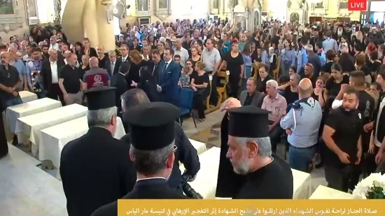 بالفيديو موكب جنائزي مهيب لشهداء تفجير كنيسة مار إلياس بدمشق دم المسيحي غالي 4 جنازة شهداء تفجير كنيسة مار إلياس