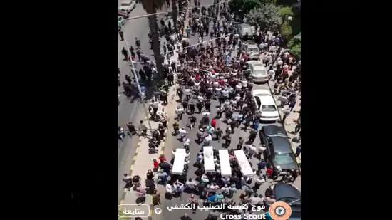 بالصور وزارة الداخلية السورية تكشف أفراد الخلية المتورطة باستهداف كنيسة مار إلياس 4 جنازة شهداء تفجير كنيسة مار إلياس