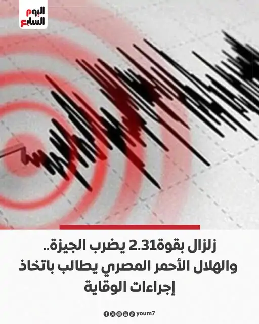 زلزال يضرب الجيزة