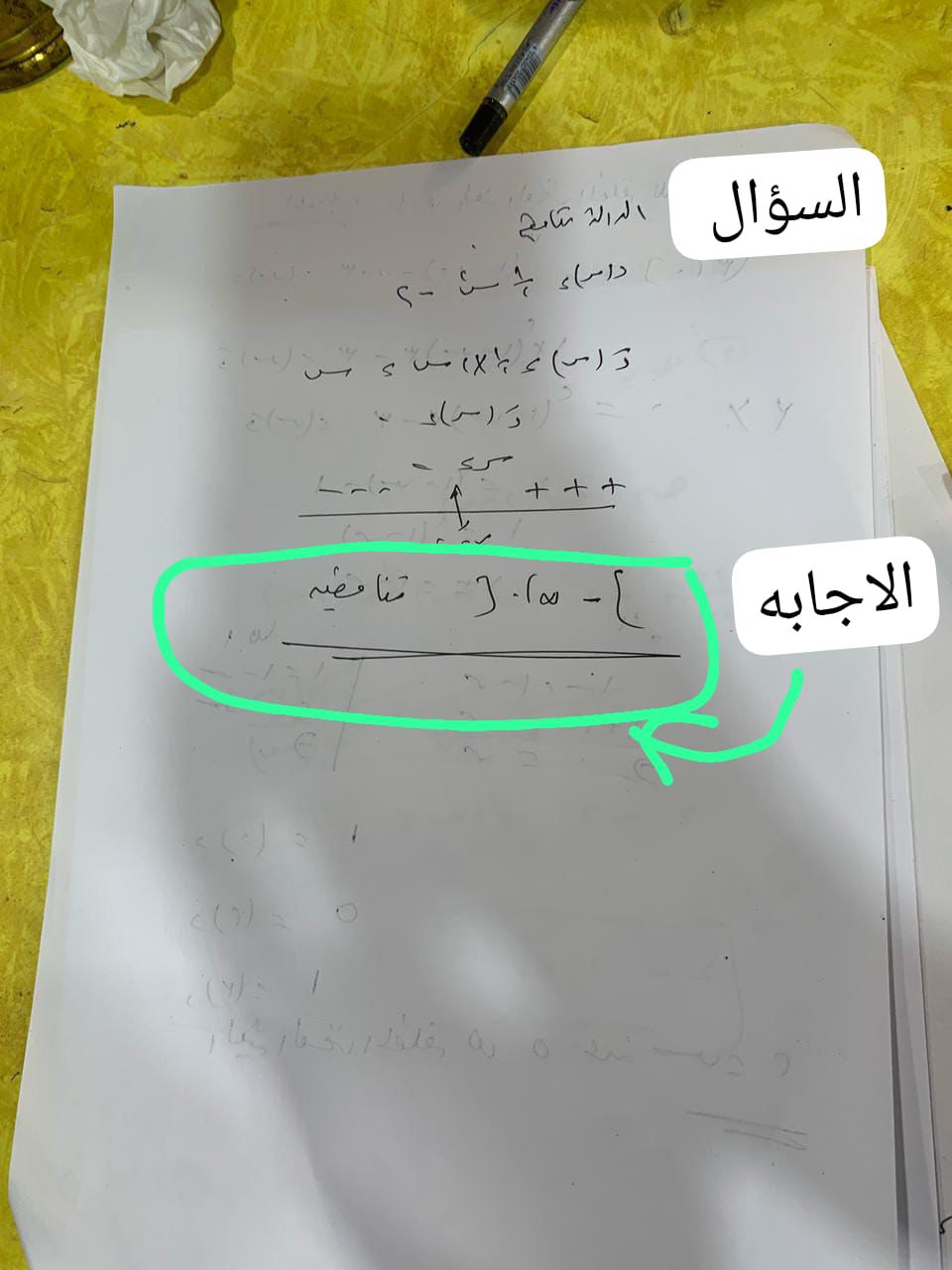  حل امتحان التفاضل والتكامل للصف الثالث الثانوي 2025 علمي رياضة