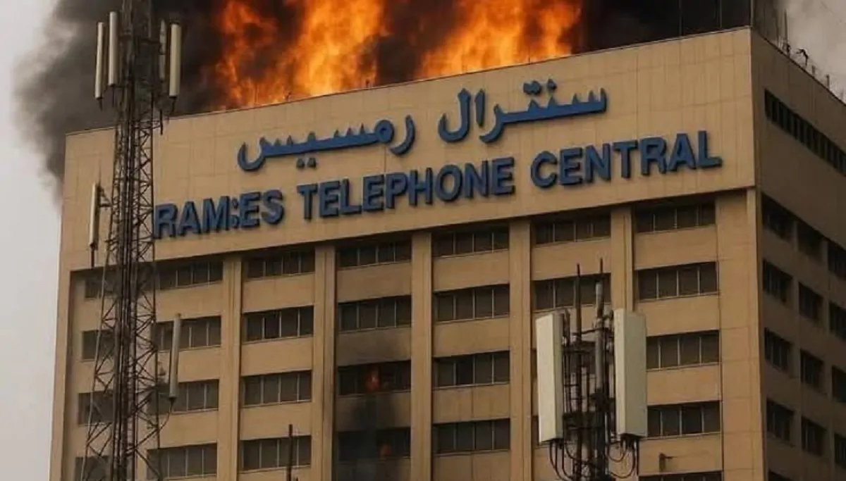 نظرا لحريق سنترال رمسيس البنك الأهلي المصري يعتذر ويوجه رسالةلعملائه 5 حريق سنترال رمسيس