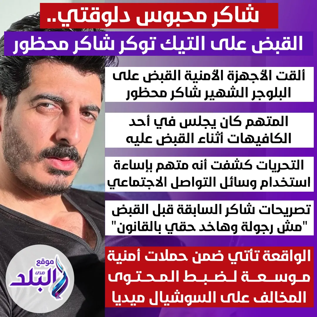 اعترافات البلوجر شاكر محظور خلال 7 ساعات تحقيق أمام نيابة القاهرة الجديدة 3 حبس البلوجر شاكر محظور