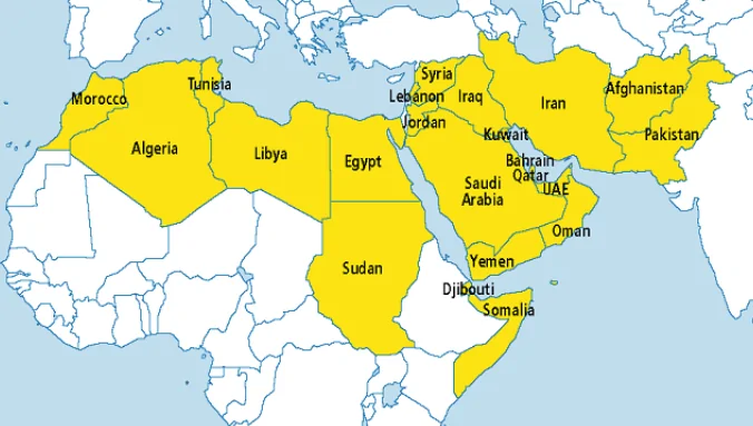 توفيق عكاشة يحذر المنطقة على أبواب أحداث جسيمة و يعلن عن تغيرات كبرى بالشرق الأوسط ومصر 4 خريطة منطقة الشرق الأوسط