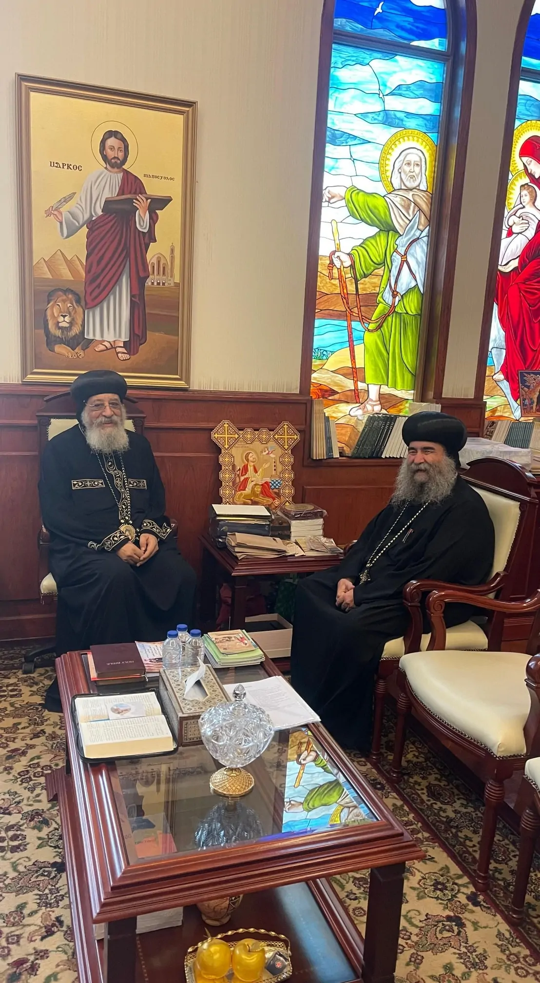 لقاء البابا تواضروس الثاني بالأنبا يوأنس