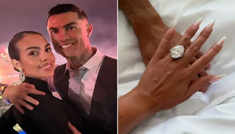 يساوي 36 كيلو ذهب سعر الخاتم الألماس هدية جورجينا من رونالدو بمناسبة خطوبتهما 3 خطوبة كريسيتانو وجورجينا