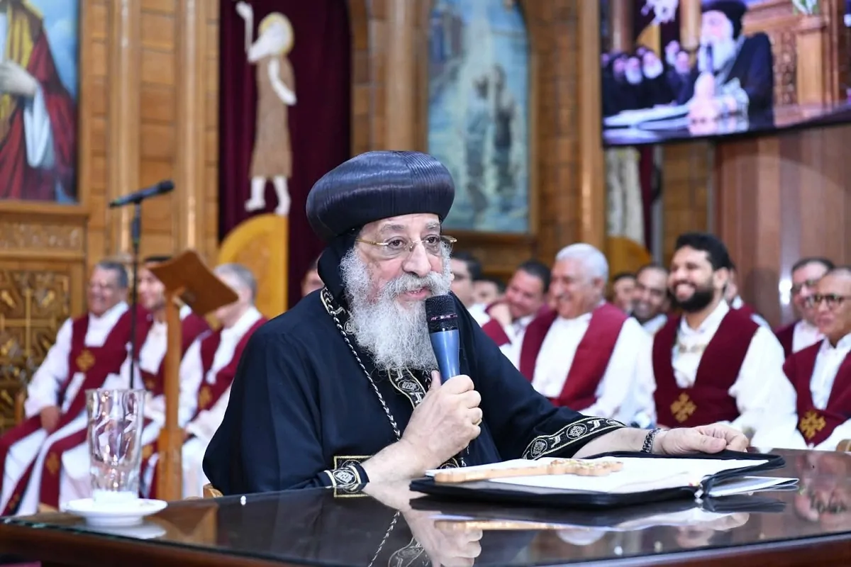بالصور عظة البابا تواضروس الثاني عن الانتظار والإيمان في اجتماع الأربعاء استكمال لحكايات الشجرة المغروسة 4 البابا تواضروس الثاني