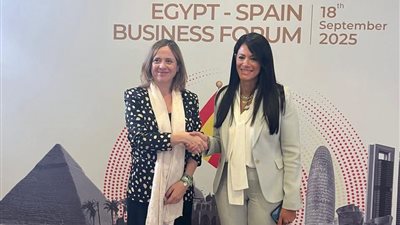 وزيرة التخطيط تلتقي وزيرة الدولة للتجارة بمملكة إسبانيا خلال فعاليات منتدى الأعمال المصري الإسباني