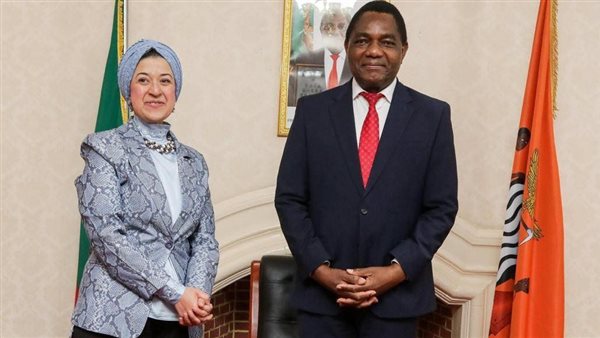 السفيرة المصرية تلتقي رئيس جمهورية زامبيا
