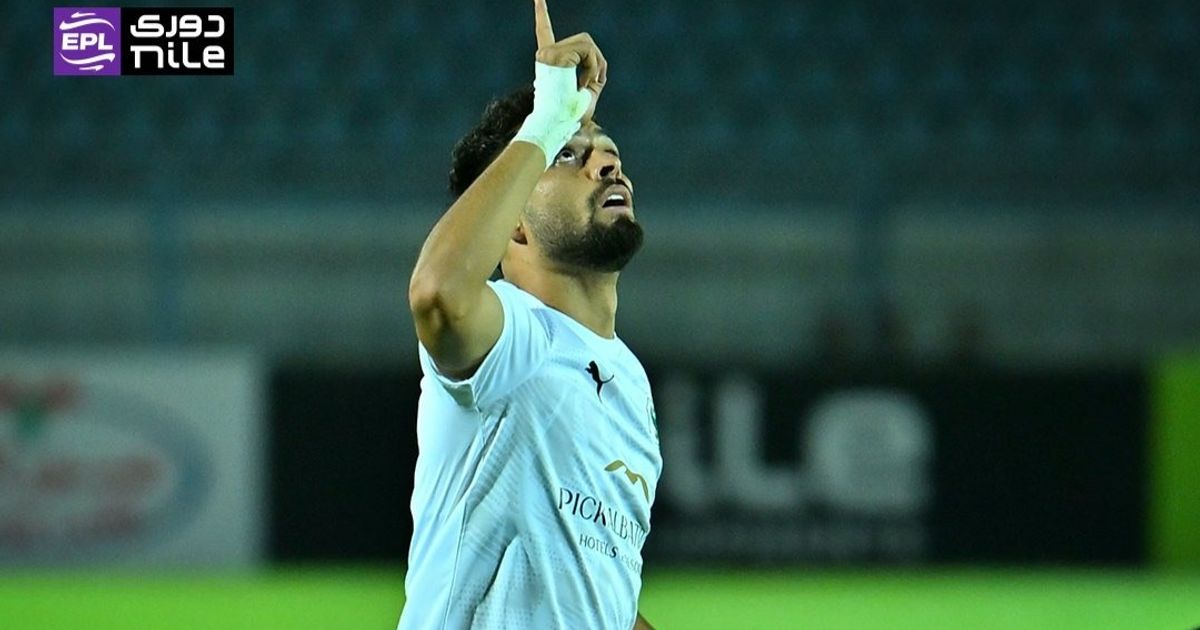 ثنائية صلاح محسن تصعد بالمصري لصدارة الدوري المصري