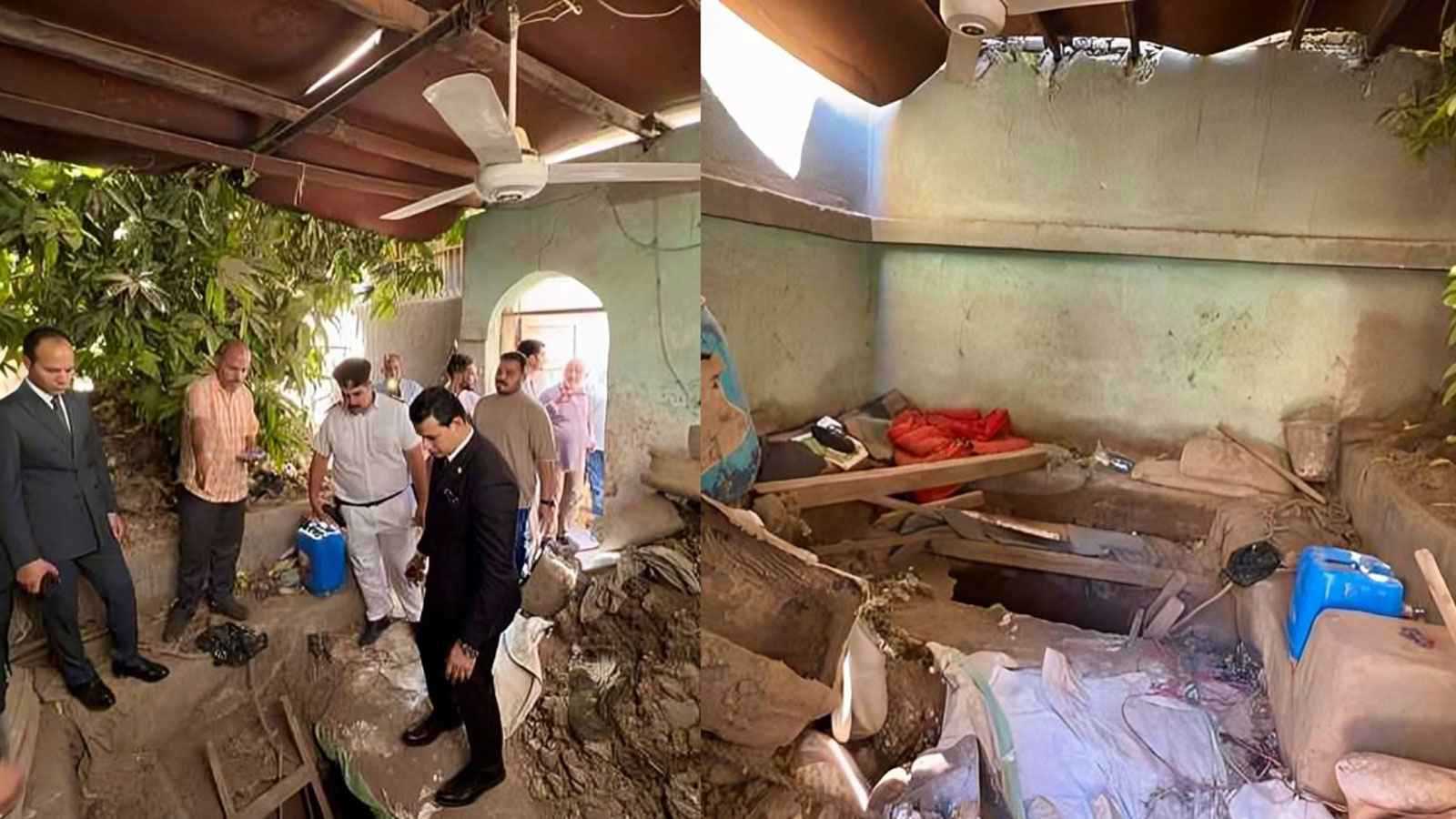 للتنقيب عن آثار.. اكتشاف حفرة “عميقة” داخل أحد مكاتب الصحة في مصر (صور)