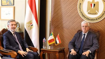 وزير التعليم العالي يستقبل السفير الإيطالي بالقاهرة