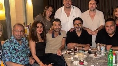 منهم محمد محي وأكرم حسني وهشام ماجد.. أنغام رفقة نجوم الفن في أحدث ظهور