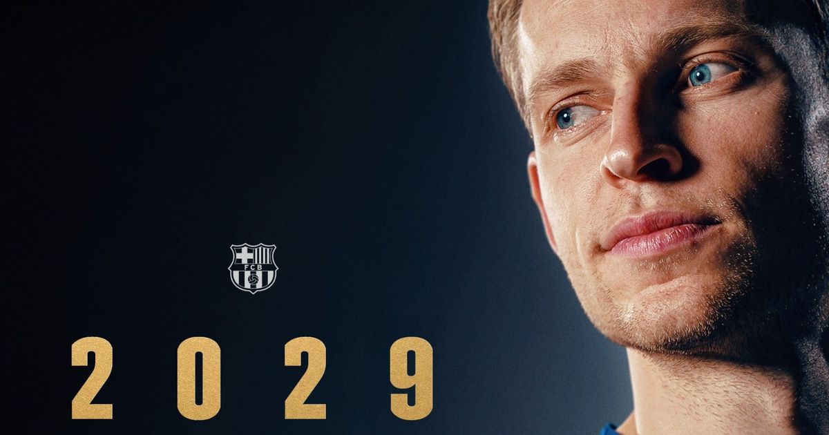 برشلونة يعلن تجديد عقد دي يونغ حتى 2029