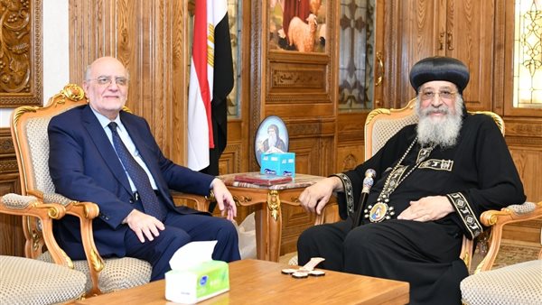 البابا تواضروس يستقبل الأمين العام لمجلس كنائس الشرق الأوسط