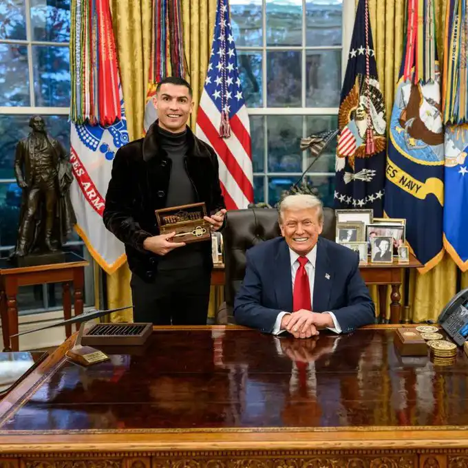 لقاء كريستيانو رونالدو وترامب