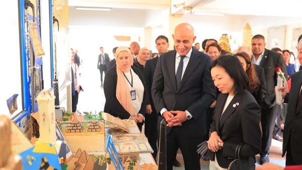 وزير التربية والتعليم يصطحب الأميرة أكيكو في زيارة للمدرسة المصرية اليابانية بمنطقة زهراء مدينة نصر