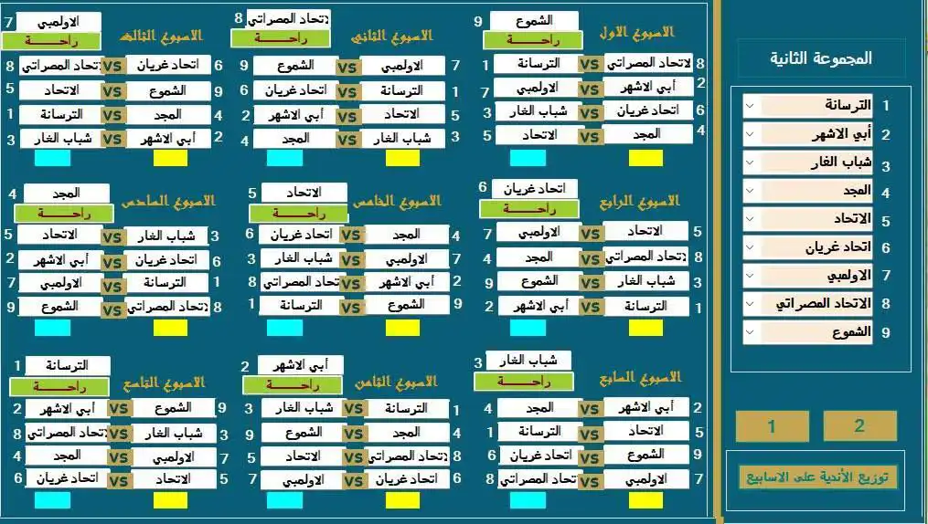 نتائج قرعة الدوري الليبي