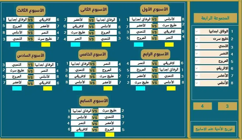 نتائج قرعة الدوري الليبي
