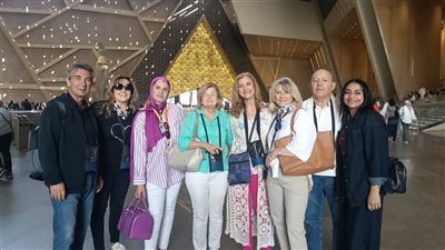 جولة لوفود الكاراتيه في الأهرامات والمتحف المصري الكبير