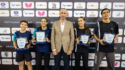 الفراعنة يسيطرون على ميداليات الزوجي المختلط ببطولة مصر الدولية لتنس الطاولة