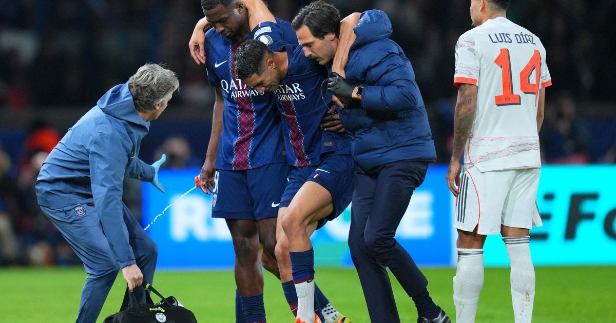 كم عدد المباريات التي سيغيب عنها أشرف حكيمي بسبب الإصابة؟