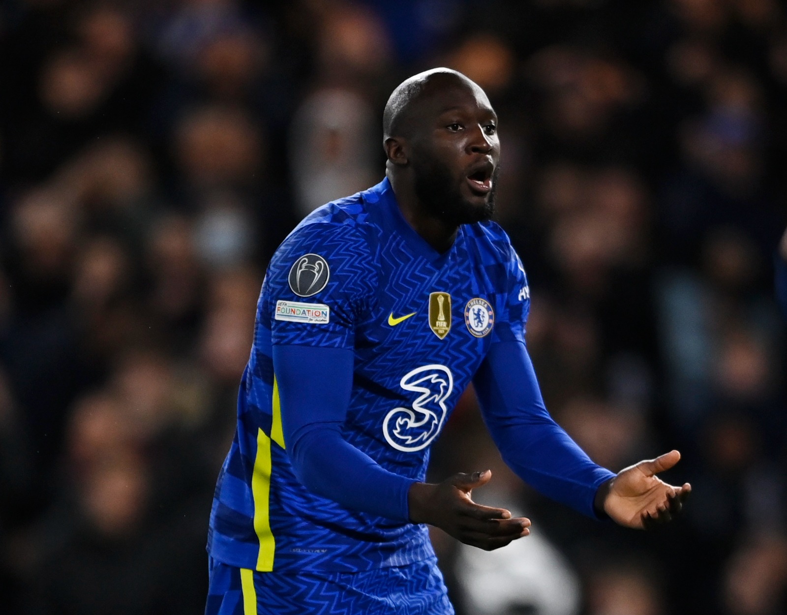 روميلو لوكاكو خلال مباراة تشيلسي وريال مدريد بدوري أبطال أوروبا- 6 إبريل 2022