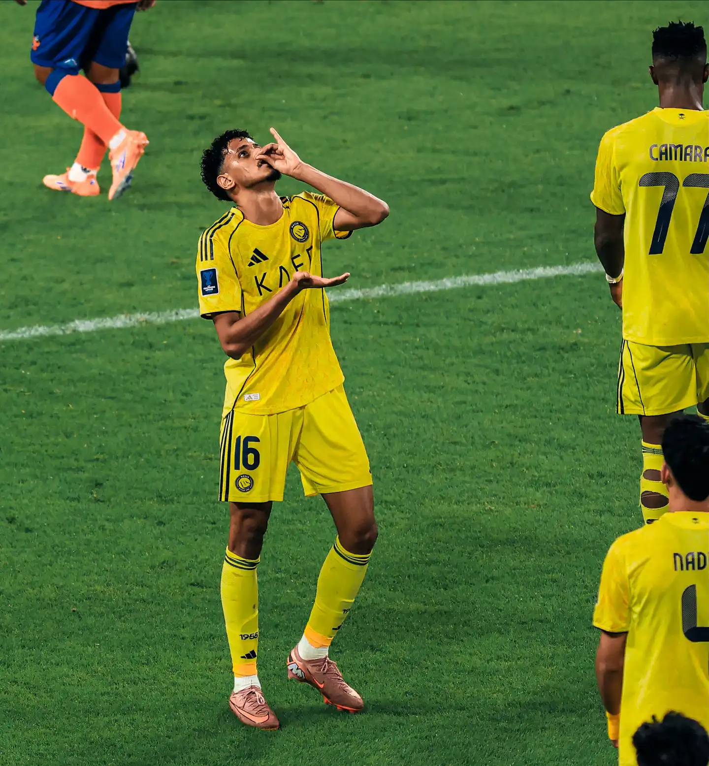 احتفال محمد مران لاعب النصر السعودي