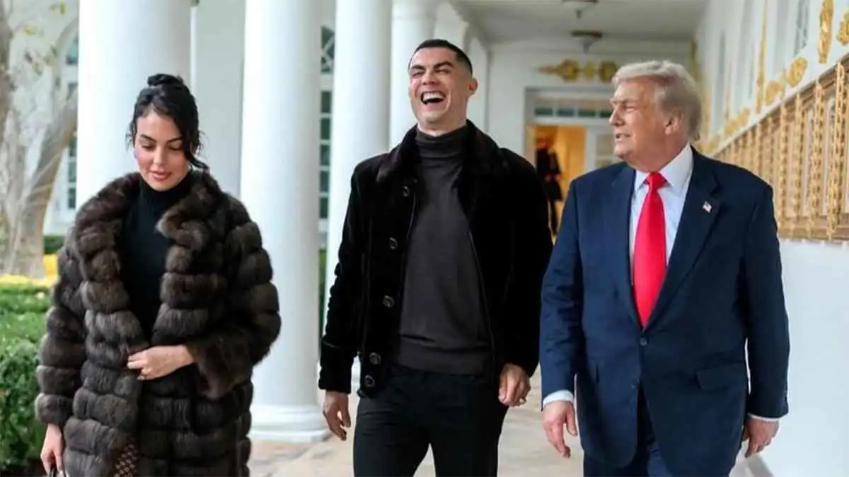 رونالدو وجورجينا مع ترامب في البيت الأبيض