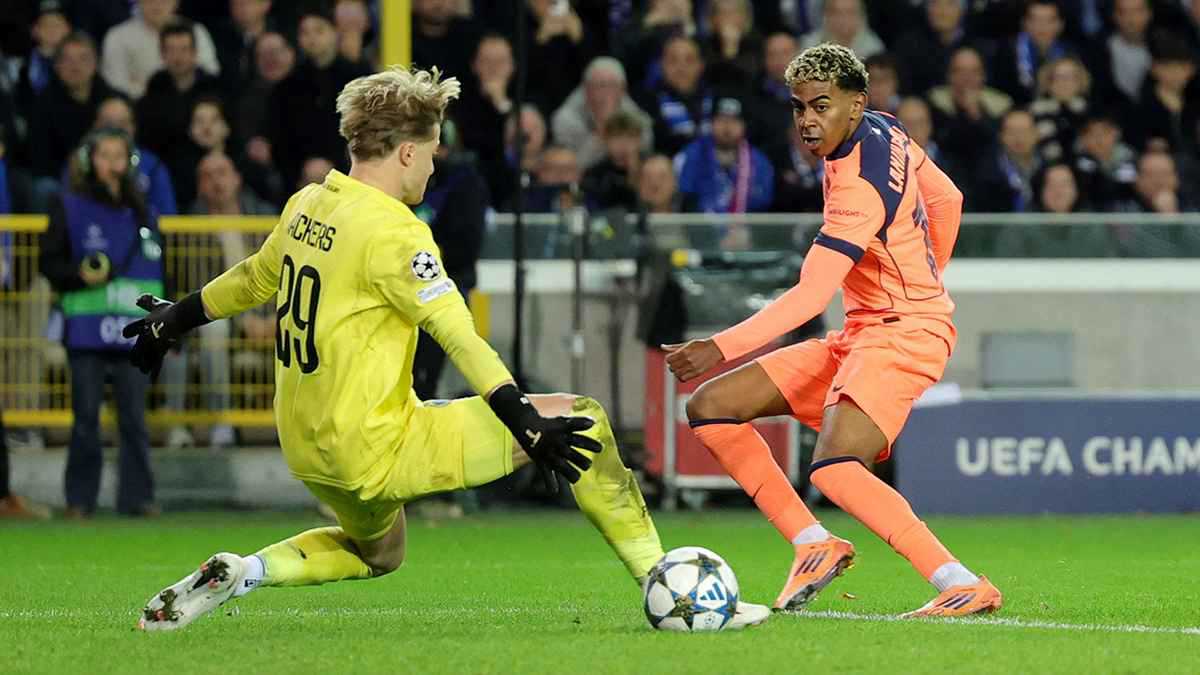 لامين يامال يرد على تشبيه هدفه أمام كلوب بروغ بأهداف ميسي