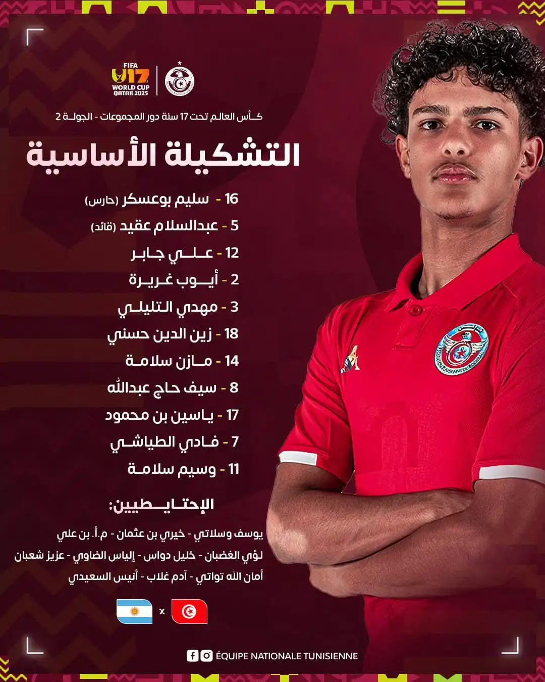 تشكيل منتخب تونس