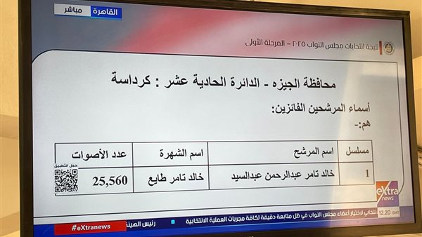 نتائج انتخابات محافظة الجيزة الدائرة الحادية عشرة: كرداسة