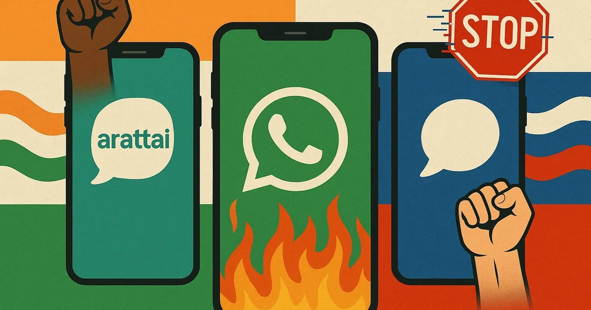 ضغوط على واتساب تطبيق بديل في الهند واتجاه للحظر في روسيا