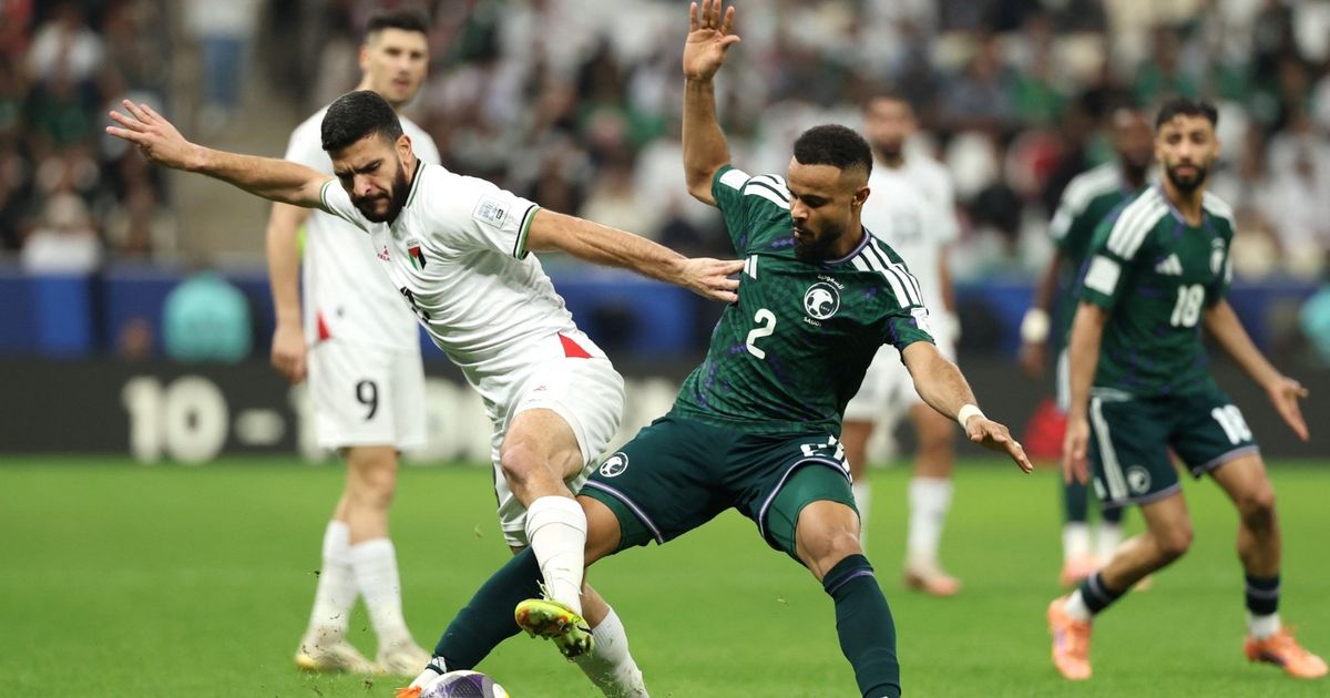 نهاية مباراة السعودية وفلسطين بالتعادل واللجوء لوقت إضافي