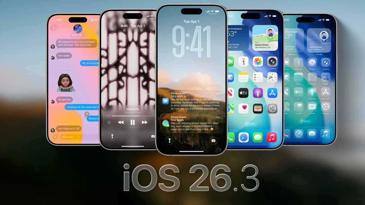 أبل توسع معرض خلفيات “iOS 26.3” ليشمل قسم الطقس الجديد