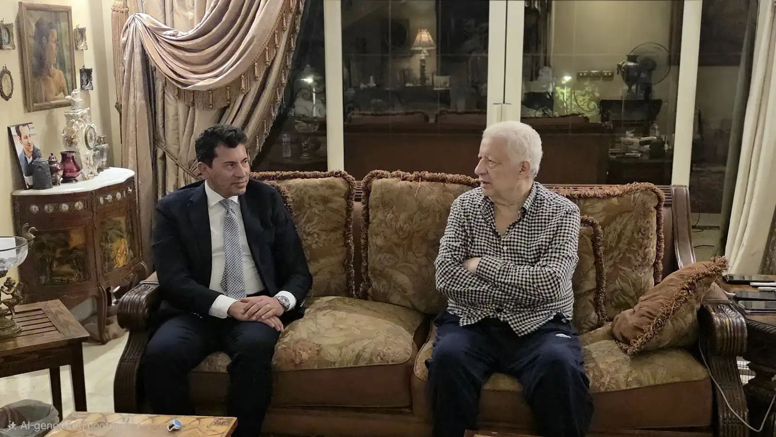 الدكتور أشرف صبحي وزير الرياضة مع مرتضى منصور