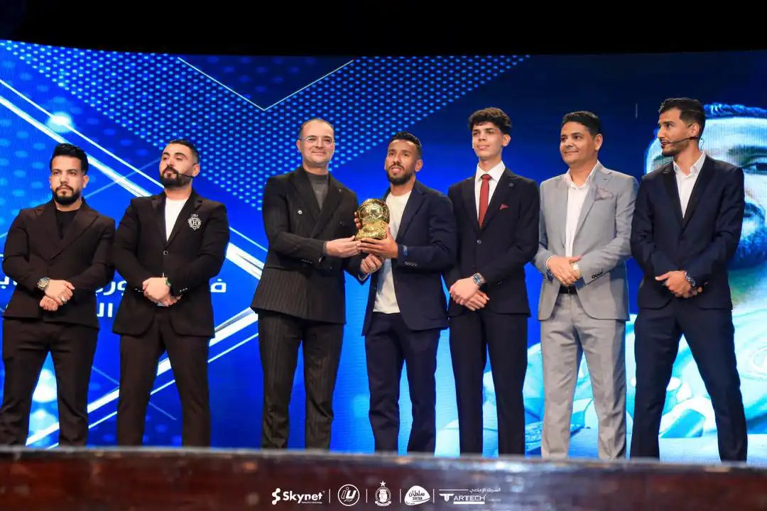 المتوجون في حفل الكرة الليبية