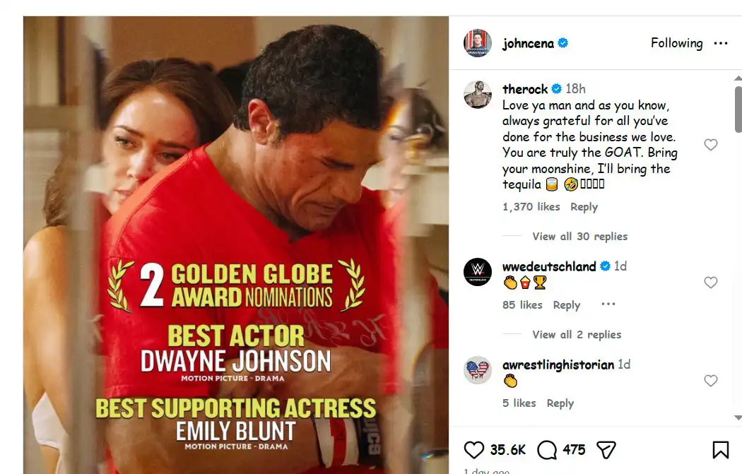 رسالة ذا روك إلى جون سينا