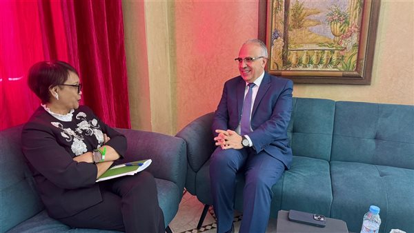 وزير الري يلتقى مبعوثة الأمم المتحدة للمياه على هامش فعاليات “الكونجرس العالمى التاسع عشر للمياه”