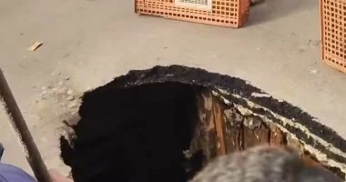 استنفار في محافظة القاهرة لإصلاح هبوط أرضي بحدائق المعادي إثر انفجار ماسورة مياه