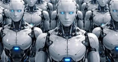 الصين تكشف روبوتًا آليًا لشحن السيارات الكهربائية ونفخ الإطارات