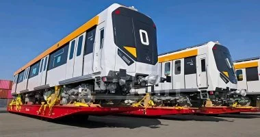 انطلاق أولى قطارات الخط الرابع للمترو من موانئ اليابان في طريقها إلى الإسكندرية