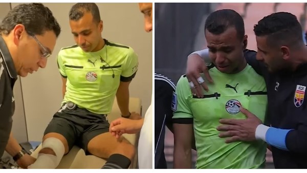 غادر باكيًا واشتباه بقطع في الركبة.. كواليس إصابة الحكم مصطفى الشهدي بمباراة مودرن والجونة