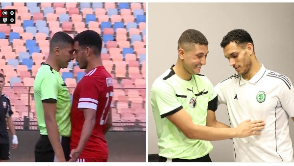 غنام محمد يعتذر لحكم مباراة مودرن سبورت والجونة بعد مشادة في الدوري الممتاز