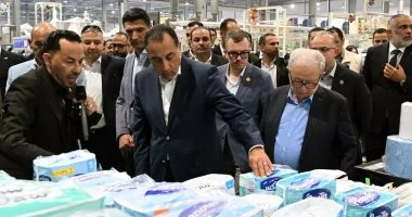 مدبولي يفتتح مصنع مودرن هايجينك للمنتجات الورقية بالسخنة باستثمارات 100 مليون دولار