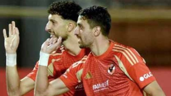 وسام أبو علي يحتفل بهدف طاهر محمد طاهر القاتل في شباك سموحة عبر إنستجرام