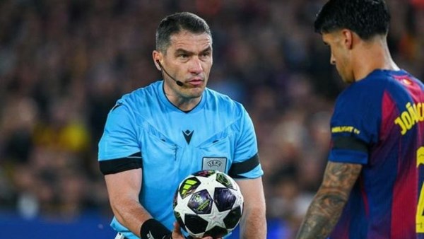 يويفا يقرر استبعاد الحكم كوفاتش من المسابقات الأوروبية لنهاية الموسم بسبب أخطائه في مباراة برشلونة وأتلتيكو مدريد