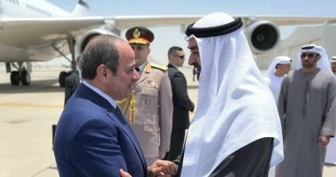السيسي من أبوظبي: نرفض الاعتداءات الإيرانية على سيادة الإمارات وما يمسها يمس مصر